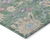 10' X 14' Sage Ivory And Pink Floral Washable Indoor Outdoor Area Rug