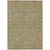 9' X 12' Orange Blue And Green Floral Washable Indoor Outdoor Area Rug