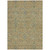 9' X 12' Orange Blue And Green Floral Washable Indoor Outdoor Area Rug
