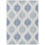 10' X 14' Sky Blue Ivory And Denim Blue Ikat Washable Indoor Outdoor Area Rug