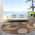 8' Copper Beige And Taupe Round Ogee Washable Indoor Outdoor Area Rug
