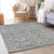 9' X 12' Charcoal Gray And Ivory Geometric Washable Indoor Outdoor Area Rug