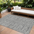 9' X 12' Charcoal Gray And Ivory Geometric Washable Indoor Outdoor Area Rug