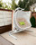 69" Beige and White Metal Indoor Outdoor Swing Chair with Beige Cushion