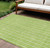 9' X 12' Lime Green And Ivory Striped Washable Indoor Outdoor Area Rug - Lime Green, Ivory