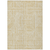 9' X 12' Gold And Beige Abstract Washable Indoor Outdoor Area Rug