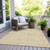9' X 12' Gold And Beige Abstract Washable Indoor Outdoor Area Rug