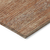 8' Copper Round Striped Washable Indoor Outdoor Area Rug
