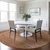 8' Copper Round Striped Washable Indoor Outdoor Area Rug