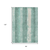 8' X 10' Pale Aqua And Teal Blue Striped Washable Indoor Outdoor Area Rug