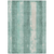 8' X 10' Pale Aqua And Teal Blue Striped Washable Indoor Outdoor Area Rug