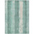 8' X 10' Pale Aqua And Teal Blue Striped Washable Indoor Outdoor Area Rug