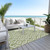 8' X 10' Green And Ivory Geometric Washable Indoor Outdoor Area Rug