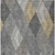10' X 14' Pewter Gray And Gold Argyle Washable Indoor Outdoor Area Rug