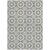 9' X 12' Gray Ivory And Gold Floral Medallion Washable Indoor Outdoor Area Rug