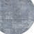 8' Blue And Gray Round Abstract Washable Indoor Outdoor Area Rug