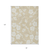 8' X 10' Beige And Ivory Floral Washable Indoor Outdoor Area Rug