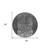 8' Charcoal Gray And Silver Round Abstract Washable Indoor Outdoor Area Rug