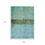 9' X 12' Teal Blue And Gold Abstract Washable Indoor Outdoor Area Rug