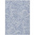 10' X 14' Denim Blue Sky Blue And Ivory Paisley Washable Indoor Outdoor Area Rug