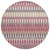 8' Mauve Merlot And Ivory Round Southwestern Washable Indoor Outdoor Area Rug