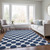 10' X 14' Navy Blue And Ivory Polka Dot Washable Indoor Outdoor Area Rug - Navy Blue, Ivory