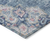 8' Blue Round Floral Medallion Washable Indoor Outdoor Area Rug