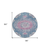 8' Blue Round Floral Medallion Washable Indoor Outdoor Area Rug