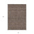10' X 14' Chocolate And Gray Floral Washable Indoor Outdoor Area Rug