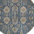 8' Navy Blue Beige And Taupe Round Oriental Washable Indoor Outdoor Area Rug