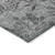 8' X 10' Gray Charcoal And Ivory Floral Washable Indoor Outdoor Area Rug