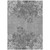 8' X 10' Gray Charcoal And Ivory Floral Washable Indoor Outdoor Area Rug