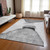 8' X 10' Gray and Black Abstract Washable Non Skid Indoor Outdoor Area Rug