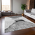 8' X 10' Gray and Black Abstract Washable Non Skid Indoor Outdoor Area Rug