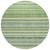 8' Artichoke Green And Olive Green Round Striped Washable Indoor Outdoor Area Rug