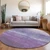 8' Purple And Lavender Round Abstract Washable Indoor Outdoor Area Rug - Purple, Lavender