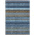 8' X 10' Navy Blue Sky Blue And Taupe Striped Washable Indoor Outdoor Area Rug