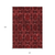 10' X 14' Burgundy and Black Floral Medallion Washable Non Skid Indoor Outdoor Area Rug