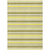 8' X 10' Khaki Yellow and Gray Striped Washable Non Skid Indoor Outdoor Area Rug