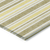 8' X 10' Khaki Yellow and Gray Striped Washable Non Skid Indoor Outdoor Area Rug
