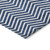 9' X 12' Blue And Ivory Chevron Washable Indoor Outdoor Area Rug