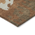 9' X 12' Orange And Brown Abstract Washable Indoor Outdoor Area Rug