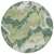 8' Green Ivory And Beige Round Abstract Washable Indoor Outdoor Area Rug