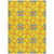 10' X 14' Yellow And Teal Blue Geometric Washable Indoor Outdoor Area Rug