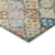 8' Terra Cotta Beige And Teal Blue Round Geometric Washable Indoor Outdoor Area Rug