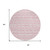8' Pink And Ivory Round Geometric Washable Indoor Outdoor Area Rug - Pink, Ivory