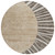 8' Chocolate Beige And Taupe Round Abstract Washable Indoor Outdoor Area Rug