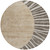 8' Chocolate Beige And Taupe Round Abstract Washable Indoor Outdoor Area Rug