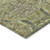 8' Artichoke Green Gray And Tan Round Damask Washable Indoor Outdoor Area Rug