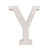 16" Distressed White Wash Wooden Initial Letter Y Sculpture Manufactured Wood